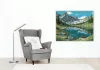 Alpesi Tópart Vadvirágokkal - számfestő készlet - Számfestő.hu - 80×100cm - keret nélkül