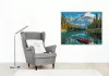 Hegyi Tó a Vörös Kenuval - számfestő készlet - Számfestő.hu - 50×60cm - keret nélkül