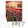 Napkelte a Tulipánmező Felett - számfestő készlet - Számfestő.hu - 80×100cm - keret nélkül