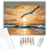 Aranyló Napkelte a Tengeren - számfestő készlet - Számfestő.hu - 80×100cm - keret nélkül