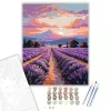 Naplemente a Levendulamezők Felett - számfestő készlet - Számfestő.hu - 60×70cm - keretre feszítve