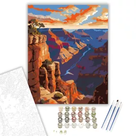 Naplemente a Grand Canyon Felett - számfestő készlet - Számfestő.hu - 40×50cm - keret nélkül