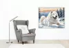 Samoyed a Havas Tájon - számfestő készlet - Számfestő.hu - 40×50cm - keret nélkül
