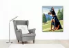 Doberman Pinscher a Dombtetőn - számfestő készlet - Számfestő.hu - 80×100cm - keret nélkül