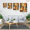 Golden Retriever Kiskutya Őszi Erdőben - számfestő készlet - Számfestő.hu - 80×100cm - Keret nélkül