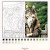 Büszke Maine Coon a Kerítésen - számfestő készlet - Számfestő.hu - 40×50cm - Keret nélkül