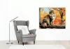 Norvég Erdei Macska Őszi Ágakon - számfestő készlet - Számfestő.hu - 80×100cm - keret nélkül