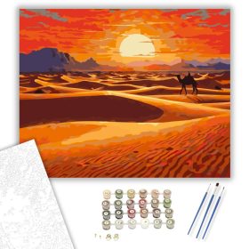 Naplemente a Sivatagi Dűnék Felett - számfestő készlet - Számfestő.hu - 40×50cm - keret nélkül