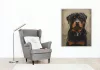 Rottweiler - számfestő készlet - Számfestő.hu - 40×50cm - keretre feszítve