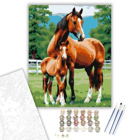 Ménes Anyai Szeretet - számfestő készlet - Számfestő.hu - 40×50cm - keret nélkül