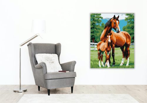 Ménes Anyai Szeretet - számfestő készlet - Számfestő.hu - 60×70cm - keret nélkül