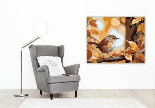 Őszi Ökörszem - számfestő készlet - Számfestő.hu - 50×60cm - keret nélkül