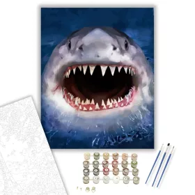 Cápa fogai - számfestő készlet - Számfestő.hu - 40×50cm - keret nélkül