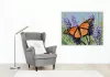 Monarch Pillangó Levendulán - számfestő készlet - Számfestő.hu - 40×50cm - keretre feszítve