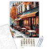 Őszi Kávézó Terasz - számfestő készlet - Számfestő.hu - 40×50cm - keret nélkül