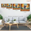 Gyermek és Őszi Falevelek - számfestő készlet - Számfestő.hu - 60×70cm - Keret nélkül