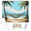 Trópusi Függőágy - számfestő készlet - Számfestő.hu - 80×100cm - keret nélkül