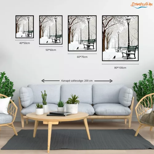 Havas Park Padokkal - számfestő készlet - Számfestő.hu - 40×50cm - Keret nélkül