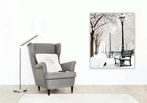 Havas Park Padokkal - számfestő készlet - Számfestő.hu - 40×50cm - Keret nélkül