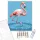 Kecses Flamingó a Sekély Vízben - számfestő készlet - Számfestő.hu - 80×100cm - keretre feszítve