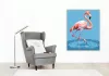 Kecses Flamingó a Sekély Vízben - számfestő készlet - Számfestő.hu - 60×70cm - keretre feszítve