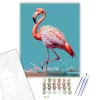 Elegáns Flamingó a Sekély Vízben - számfestő készlet - Számfestő.hu - 80×100cm - keret nélkül