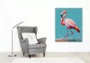 Elegáns Flamingó a Sekély Vízben - számfestő készlet - Számfestő.hu - 40×50cm - keretre feszítve