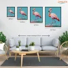 Elegáns Flamingó a Sekély Vízben - számfestő készlet - Számfestő.hu - 40×50cm - Keret nélkül