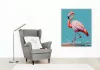 Elegáns Flamingó a Sekély Vízben - számfestő készlet - Számfestő.hu - 40×50cm - Keret nélkül