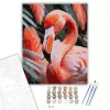 Flamingó Közeli Pillantás - számfestő készlet - Számfestő.hu - 50×60cm - keretre feszítve