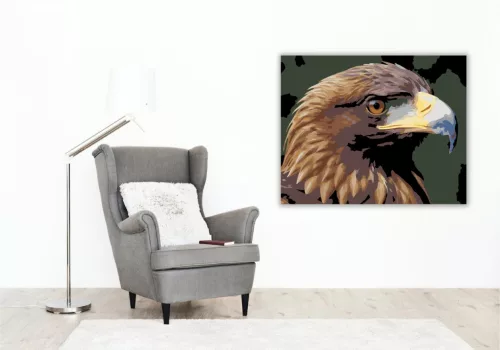 Aranysas Portré - számfestő készlet - Számfestő.hu - 50×60cm - keret nélkül