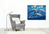 Harmonikus Delfinek az Óceán Mélyén - számfestő készlet - Számfestő.hu - 40×50cm - keretre feszítve