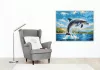 Ugró Delfin a Napfényben - számfestő készlet - Számfestő.hu - 80×100cm - keret nélkül