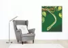 Zöld Kígyó az Ágak Között - számfestő készlet - Számfestő.hu - 80×100cm - keret nélkül