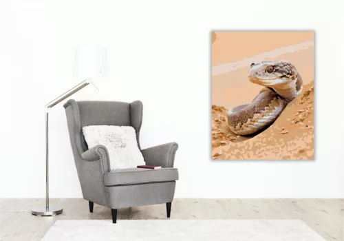 Sivatagi Homoki Boa a Dűnék Között - számfestő készlet - Számfestő.hu - 40×50cm - keret nélkül