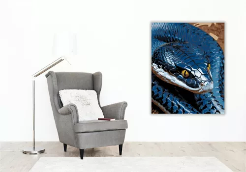 Kobra Kiterjesztett Csuklyával - számfestő készlet - Számfestő.hu - 80×100cm - keret nélkül