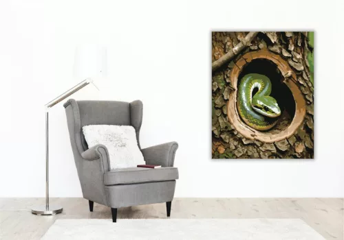 Fiatal Kígyó a Fában - számfestő készlet - Számfestő.hu - 60×70cm - keret nélkül