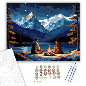 Szerelmespár a Csillagos Égbolt Alatt - számfestő készlet - Számfestő.hu - 40×50cm - keret nélkül