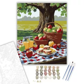 Piknik az Öreg Tölgy Árnyékában - számfestő készlet - Számfestő.hu - 40×50cm - keret nélkül