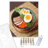 Gőzölgő Ramen Tál Színes Feltétekkel - számfestő készlet - Számfestő.hu - 60×70cm - keret nélkül