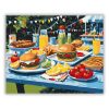Nyári Grillparti Piknikasztalon - Számfestő.hu