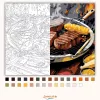Grillezett Steakek és Kukorica - számfestő készlet - Számfestő.hu - 40×50cm - Keret nélkül