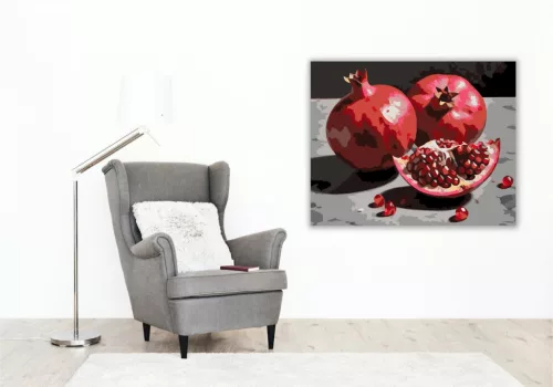Gránátalma Textúrája - számfestő készlet - Számfestő.hu - 40×50cm - keret nélkül