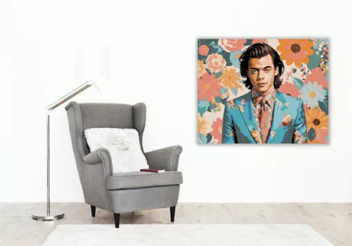 Pop Art Portré - számfestő készlet - Számfestő.hu - 40×50cm - keret nélkül