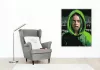 Billie Eilish Portré - számfestő készlet - Számfestő.hu - 40×50cm - Keretre feszítve