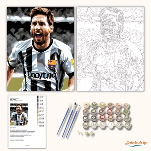 Futball Legenda Ünneplés Közben - számfestő készlet - Számfestő.hu - 80×100cm - Keret nélkül