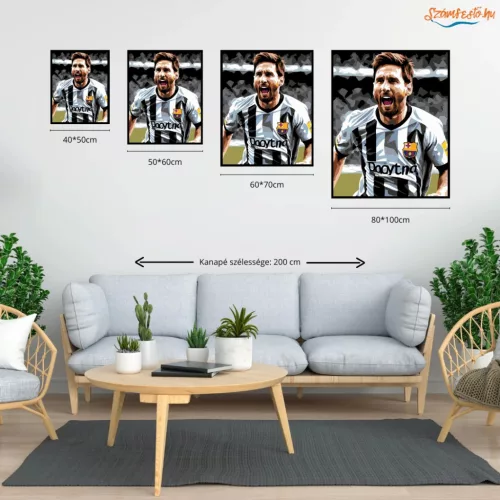 Futball Legenda Ünneplés Közben - számfestő készlet - Számfestő.hu - 80×100cm - Keret nélkül