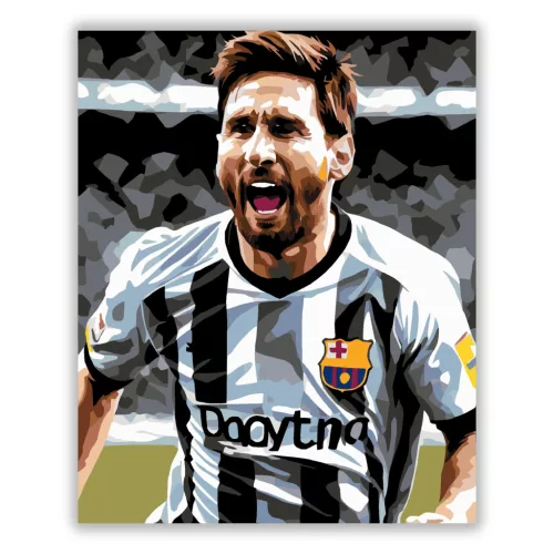Futball Legenda Ünneplés Közben - számfestő készlet - Számfestő.hu - 80×100cm - Keret nélkül