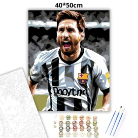 Futball Legenda Ünneplés Közben - számfestő készlet - Számfestő.hu - 40×50cm - Keret nélkül