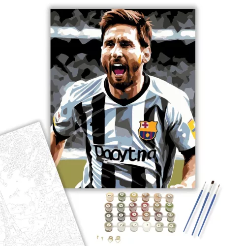 Futball Legenda Ünneplés Közben - számfestő készlet - Számfestő.hu - 40×50cm - keretre feszítve